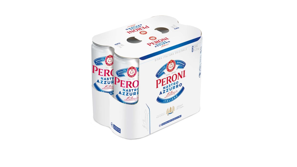 Peroni Brewery Nastro Azzurro Lager Cans (11.2 oz x 6 ct)