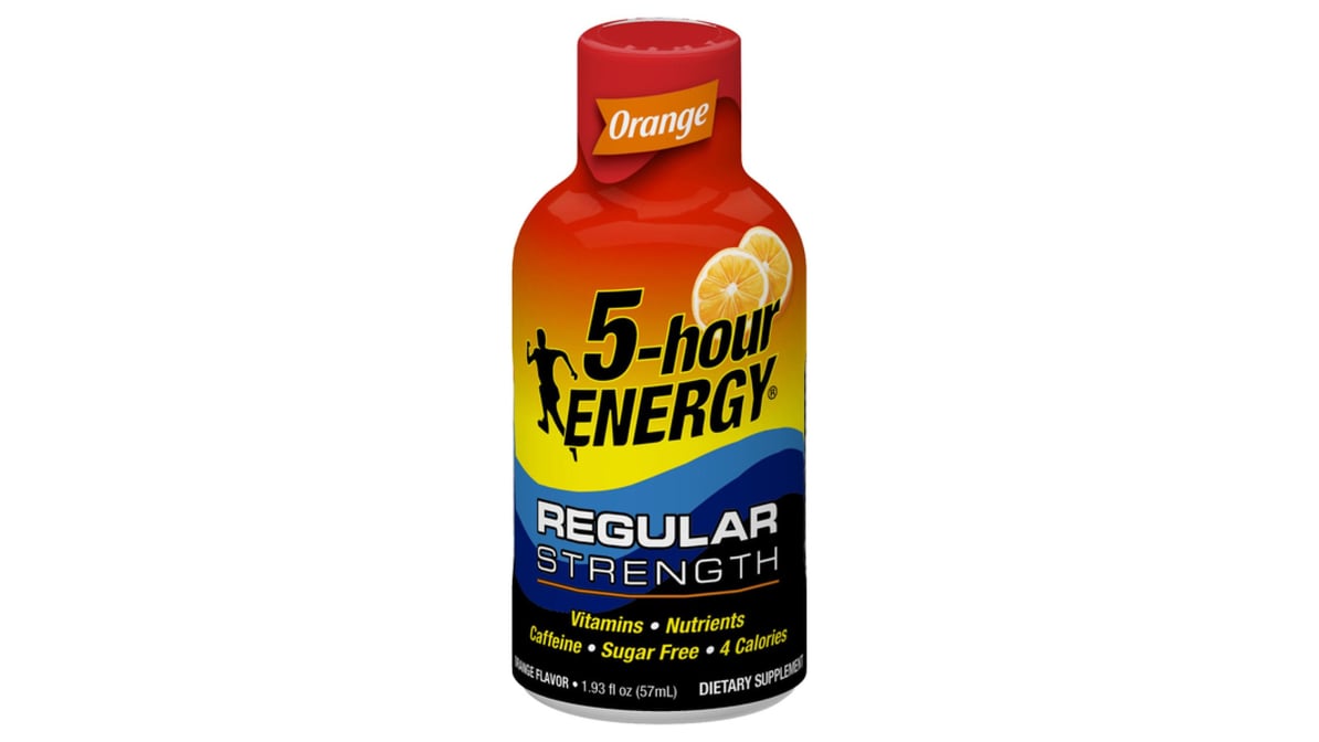 5-hour Energy Regular Strength Orange Dietary Supplement Drink Bottle (1.93 oz)