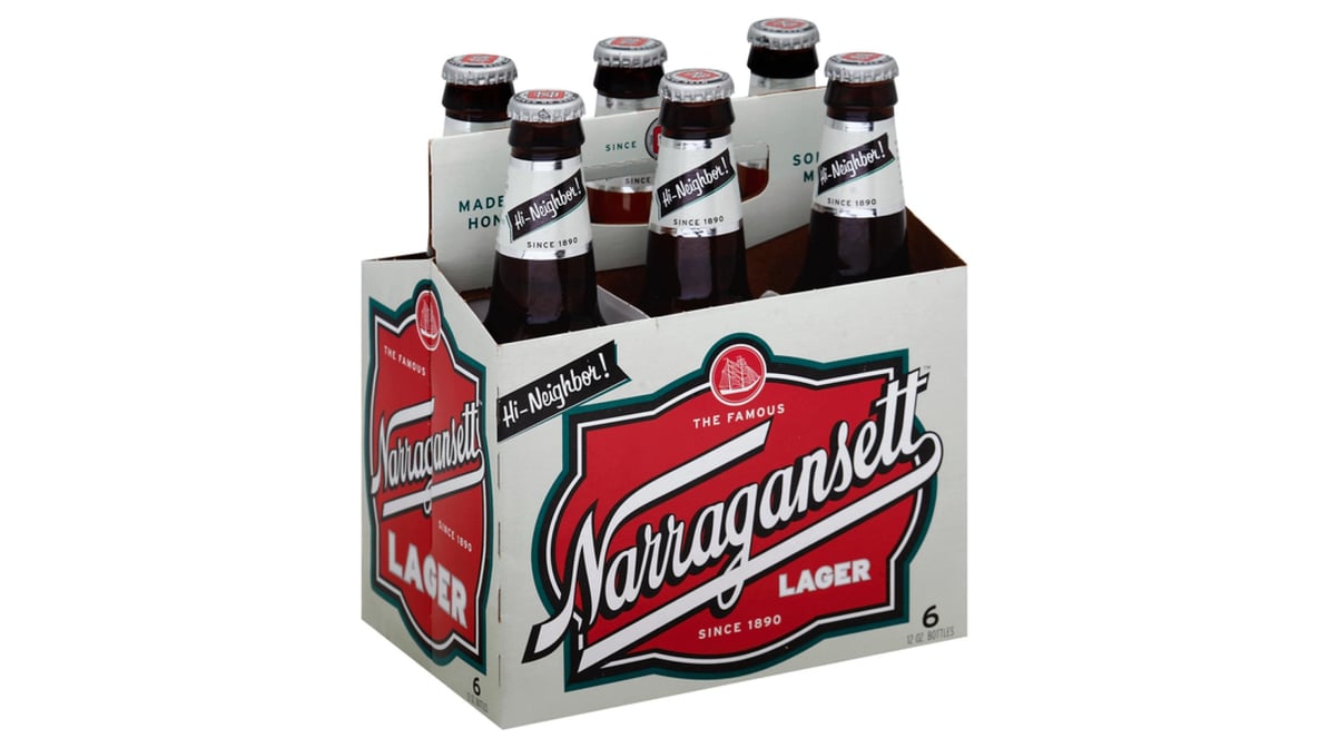 Narragansett American Style Lager Bottles (12 oz x 6 ct)
