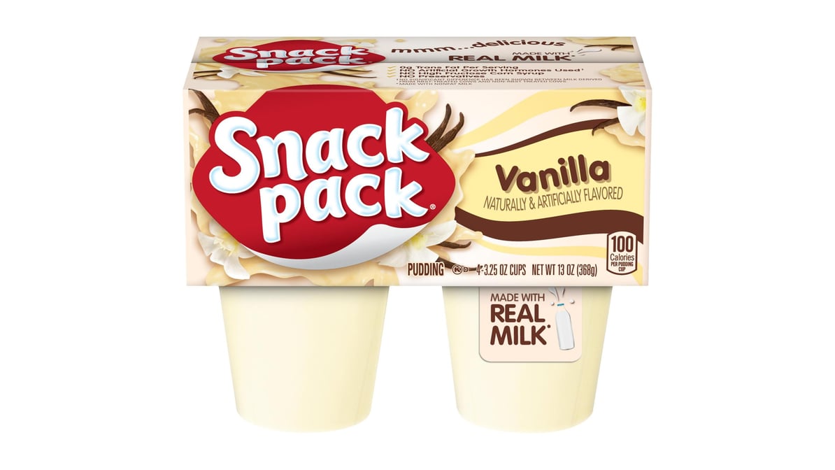 Snack Pack Vanilla Pudding Cups (3.25 oz x 4 ct)