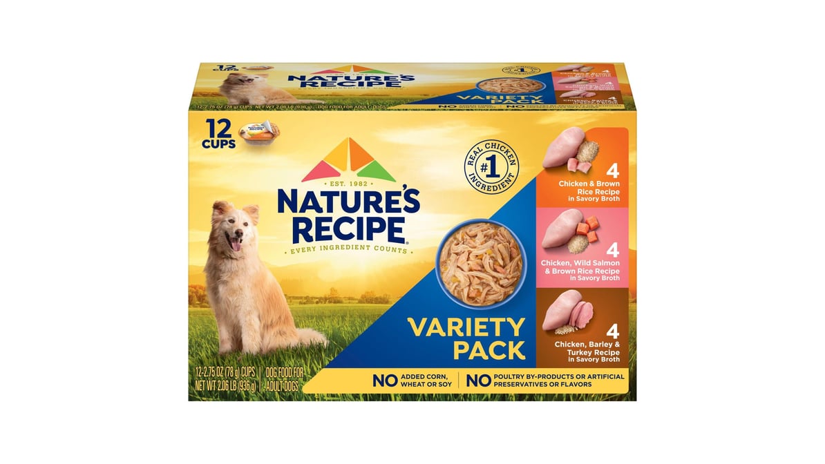Nature's Recipe Natural Dog Food Variety Pack (2.75 oz x 12 ct)