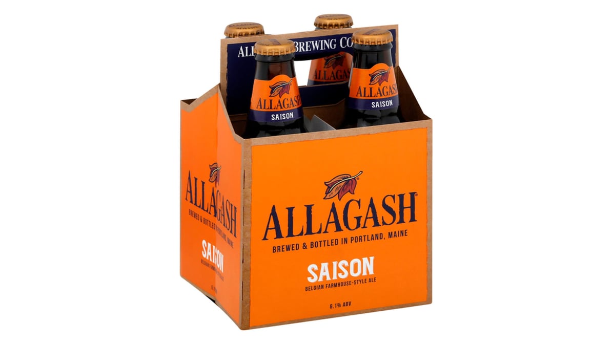 Allagash Brewing Company Farmhouse Ale Belgian Saison Bottle (12 oz x 4 ct)