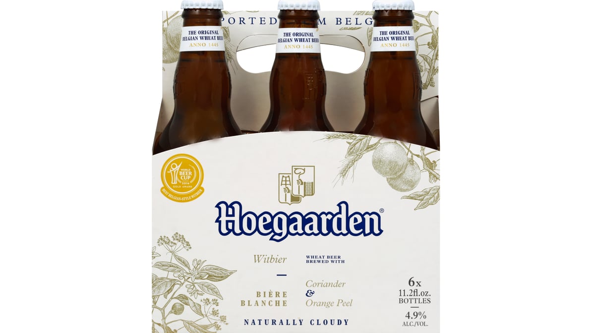 Hoegaarden Original Belgian Wheat Beer Bottles (11.2 oz x 6 ct)