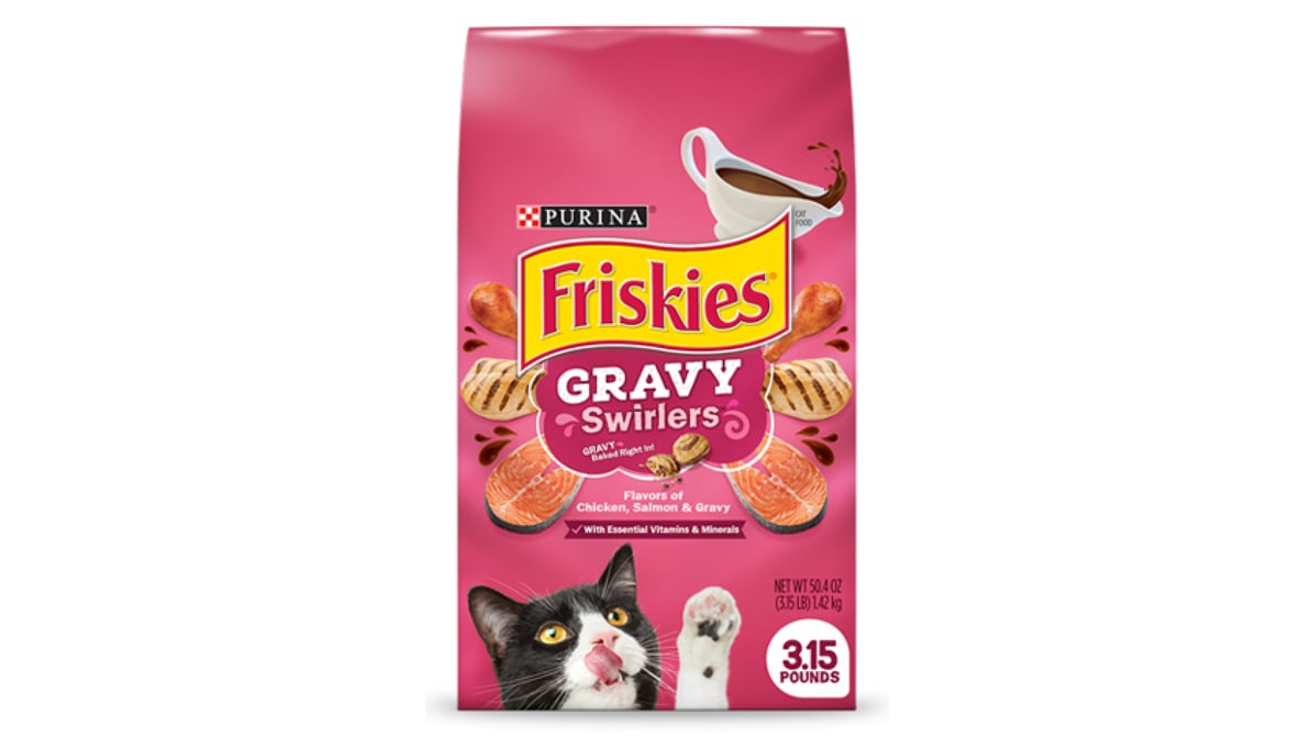 Purina Friskies Gravy Swirlers Cat Food Chicken & Salmon Flavor (3.15 lb)