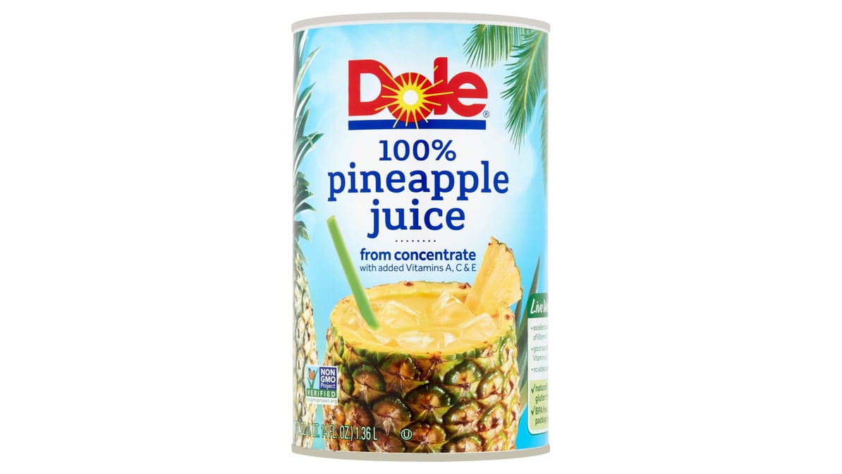 Dole 100% Juice Pineapple Juice (46 oz)