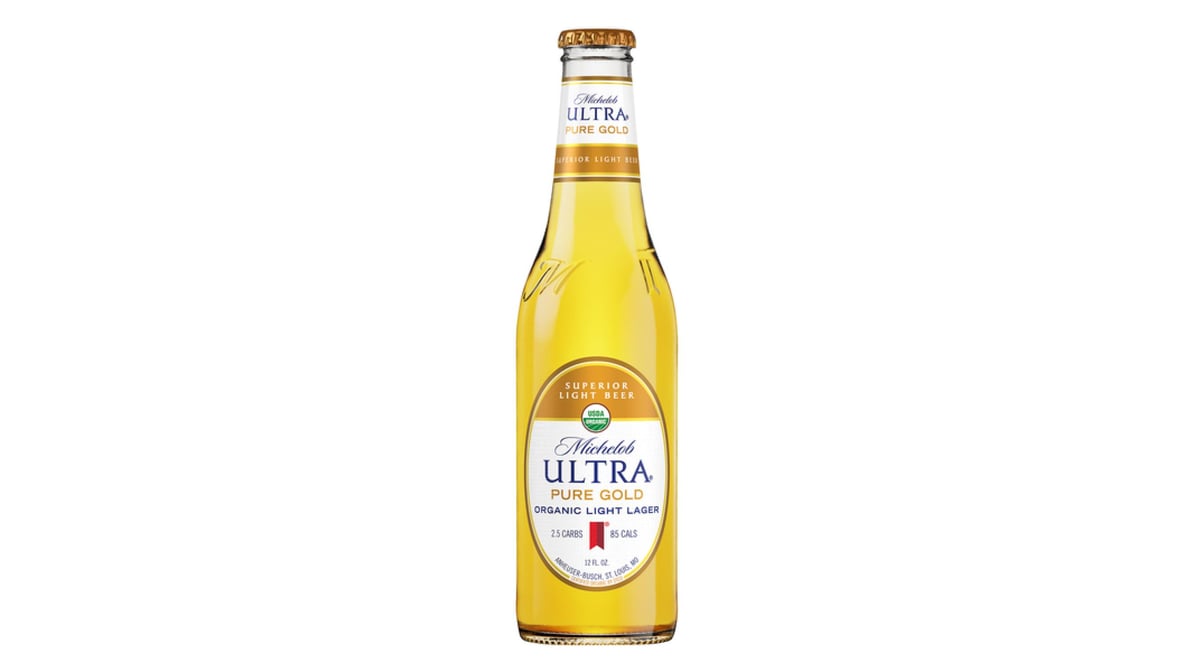 Michelob Ultra Pure Gold Organic Light Lager Bottle (12 oz)
