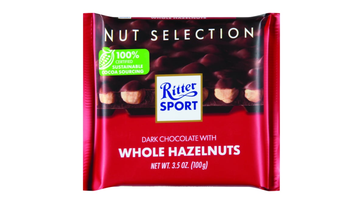 Ritter Sport Whole Hazelnut Dark Chocolate Bar (3.5 oz)