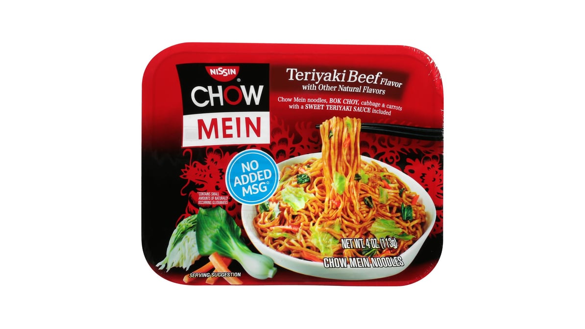 Nissin Teriyaki Beef Flavor Chow Mein Noodles (4 oz)