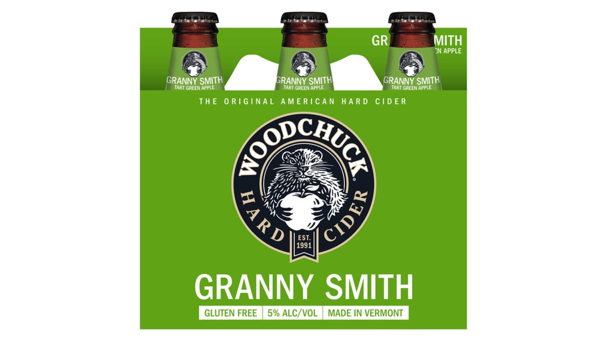 Woodchuck Granny Smith Hard Cider Tart Green Apple Bottles (12 oz x 6 ct)