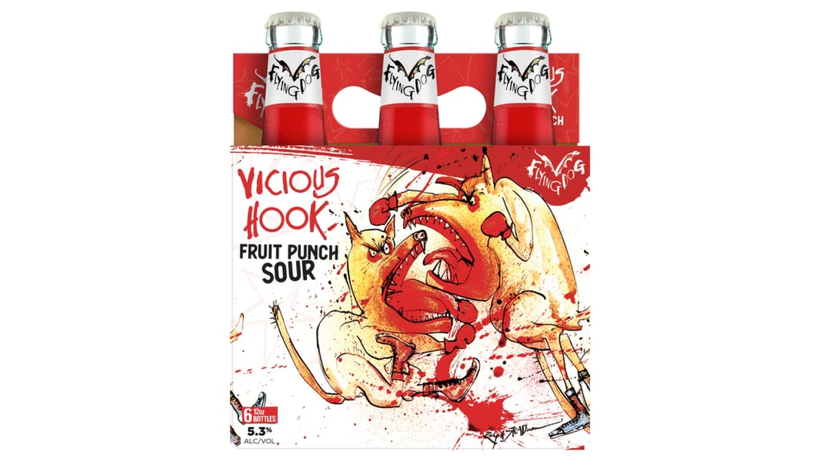 Flying Dog Vicious Hook Fruit Punch Sour Ale Bottle (12 oz x 6 ct)