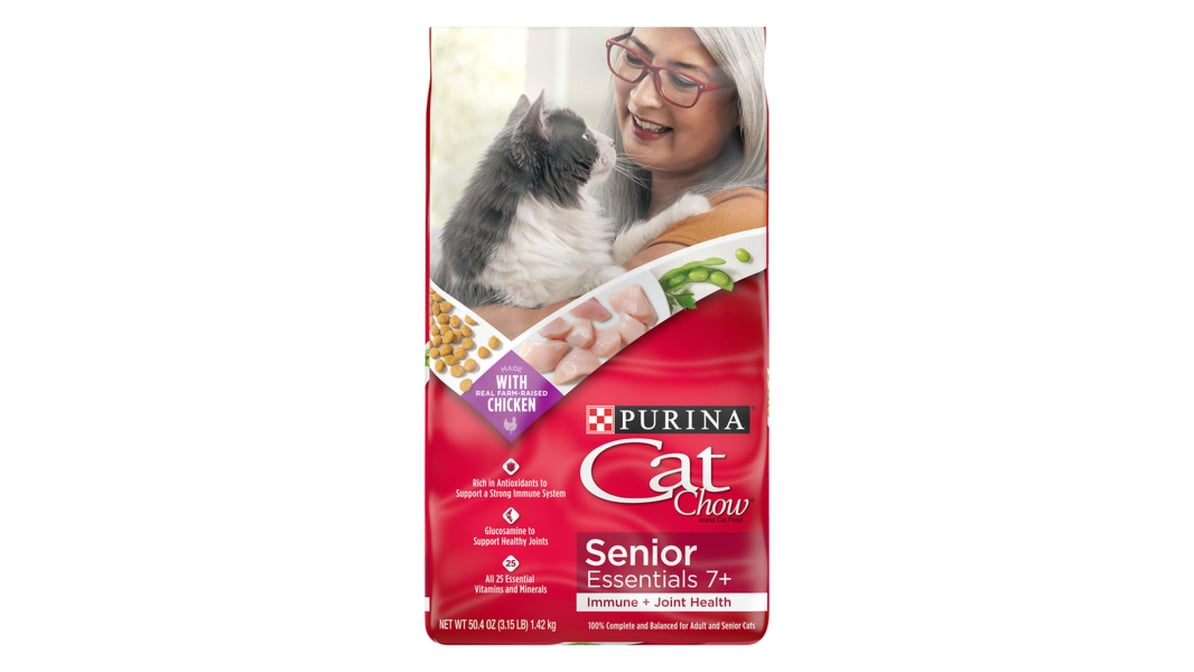 Purina Cat Chow Senior Dry Cat Food with Real Chicken (50.4 oz)