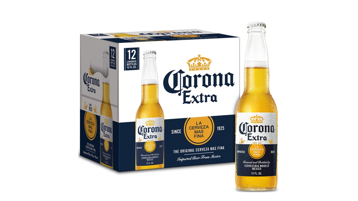 Corona Extra Mexican Lager Beer Bottles (12 oz x 12 ct)
