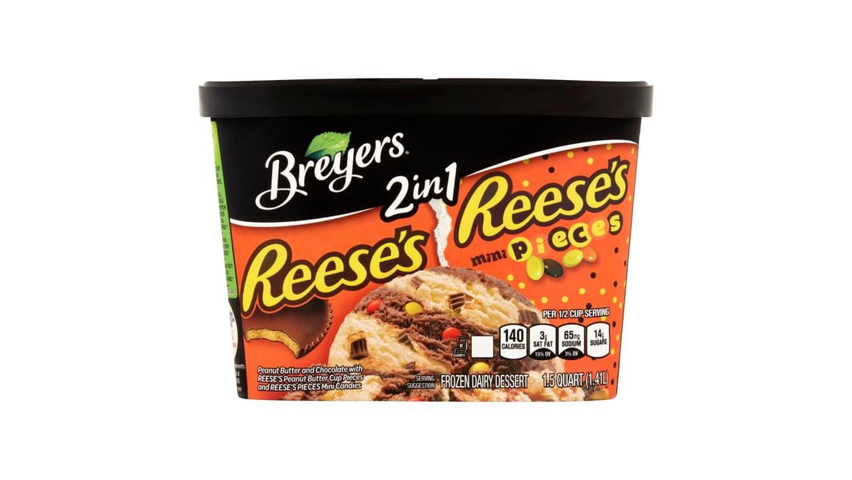 Breyers 2-in-1 Reese's and Reese's Pieces Ice Cream (1.5 qt)