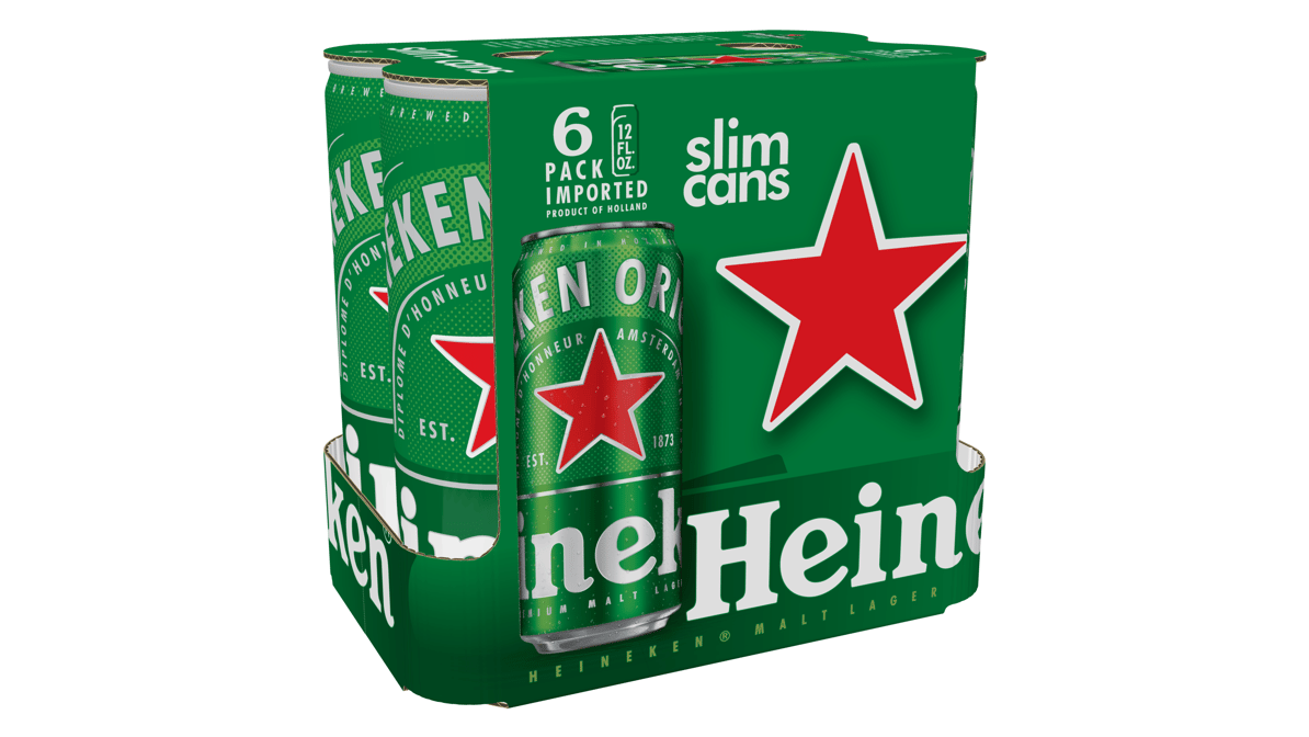 Heineken Lager Cans (12 oz x 6 ct)
