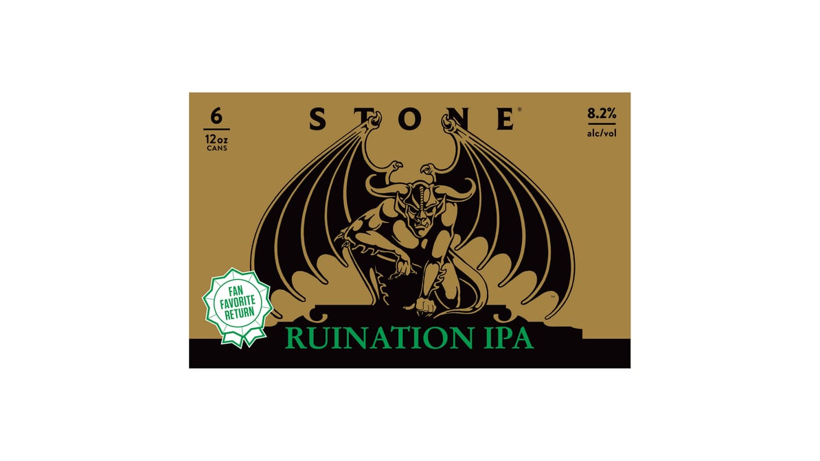 Stone Ruination IPA Cans (12 oz x 6 ct)