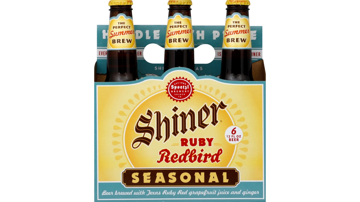 Shiner Ruby Redbird Seasonal Lager Bottles (12 oz x 6 ct)