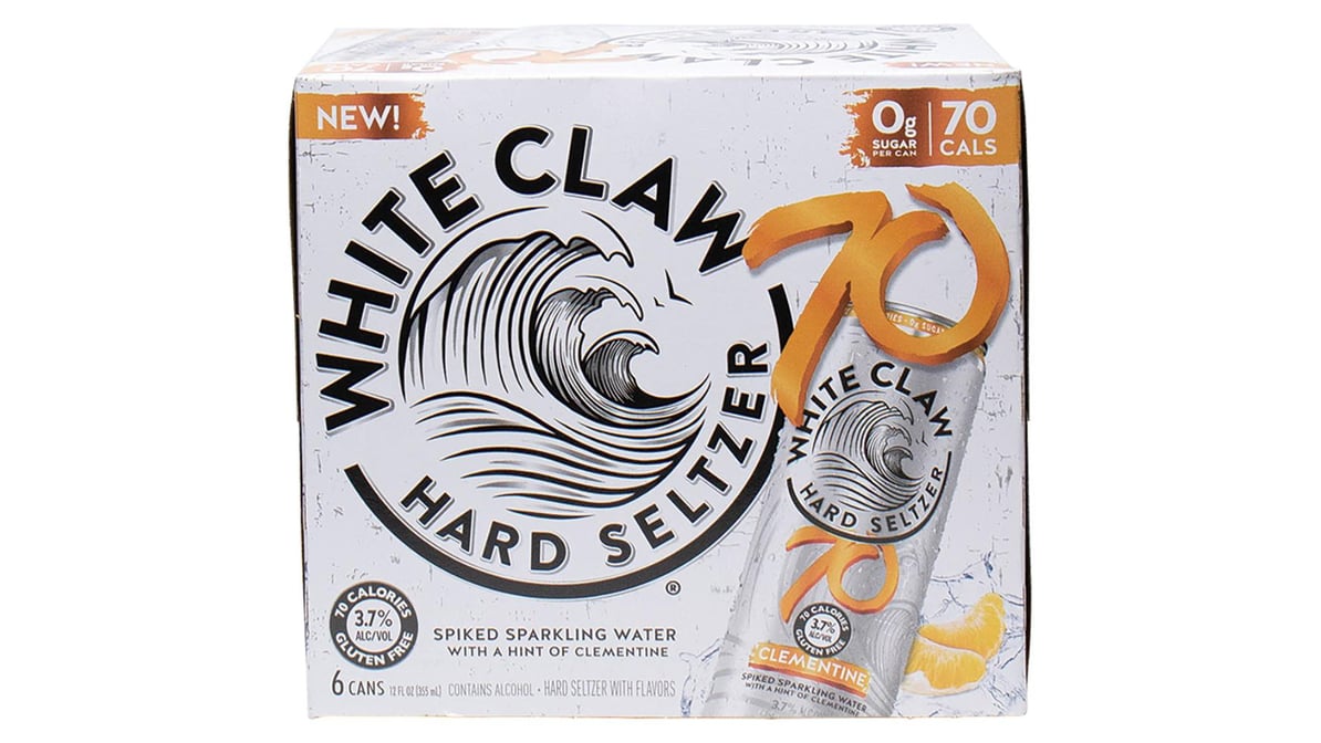 White Claw 70 Calorie Clementine Hard Seltzer Can (12 oz x 6 ct)