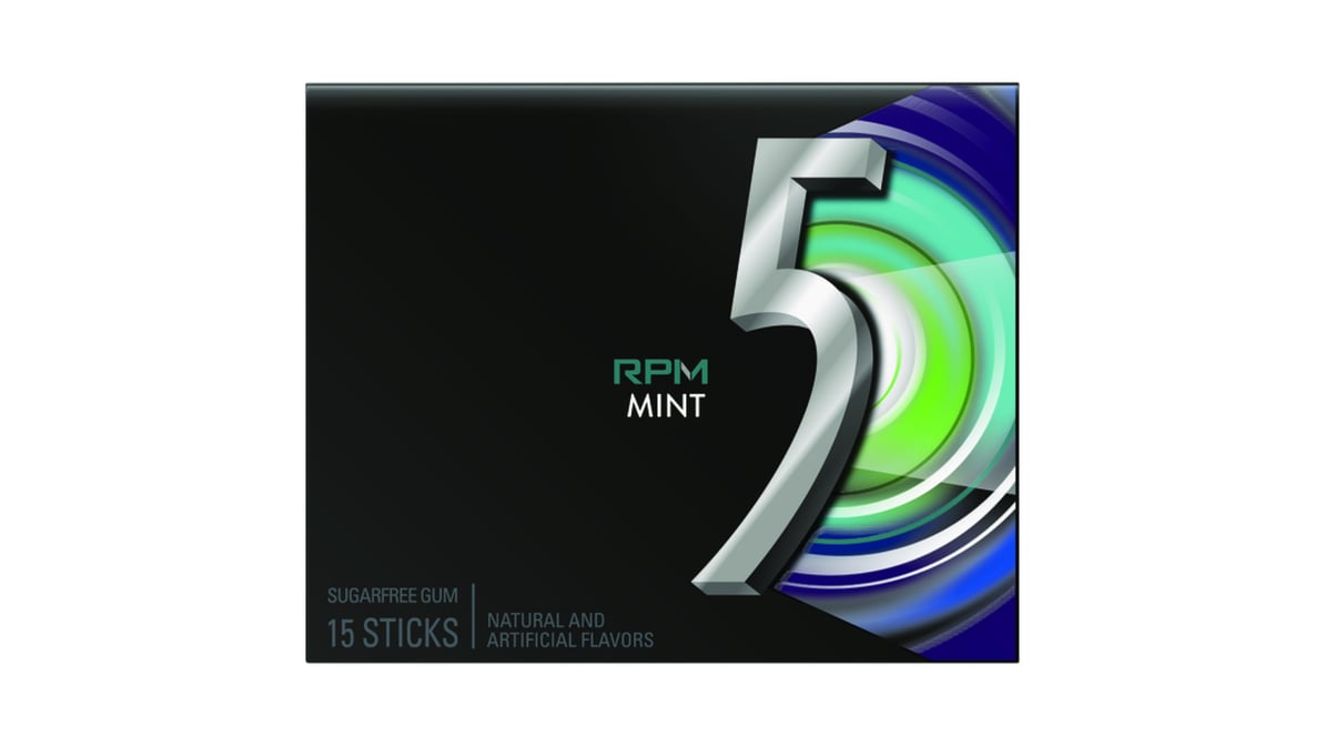 5 Gum RPM Mint Sugar Free Gum (15 ct)