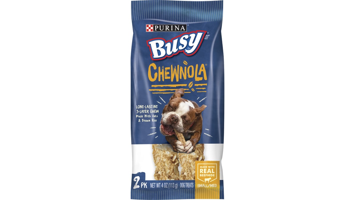 Purina Busy Chewnola Triple Reward Dog Treats Small & Medium (4 oz x 2 ct)