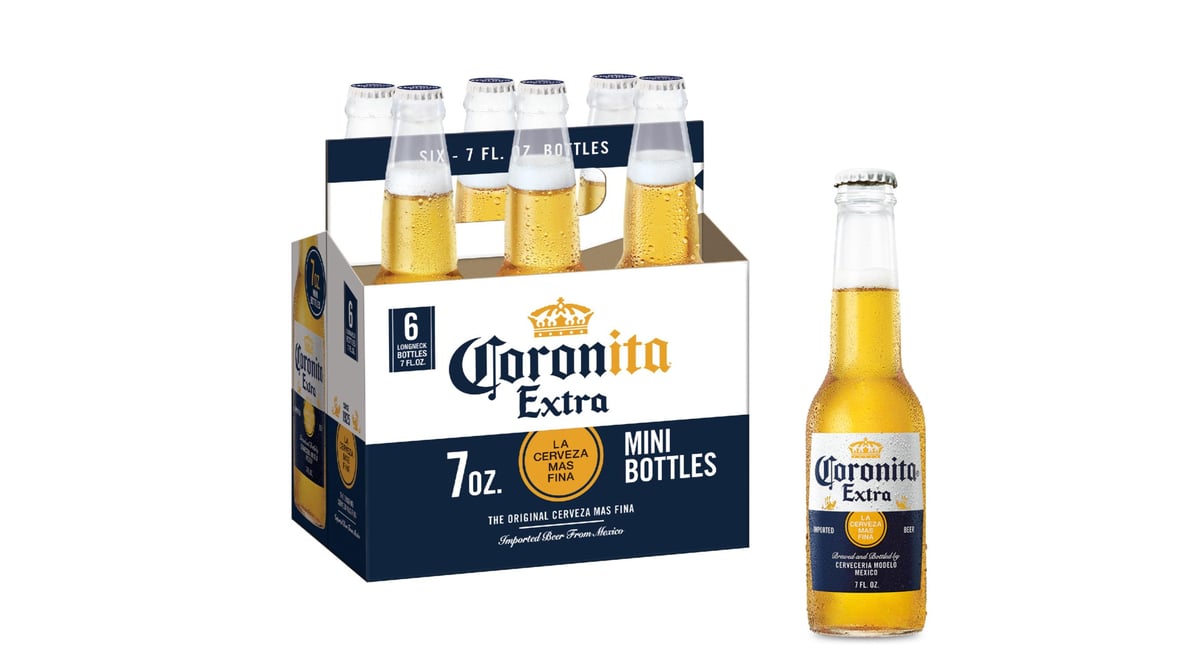 Corona Extra Mexican Lager Beer Bottles (7 oz x 6 ct)