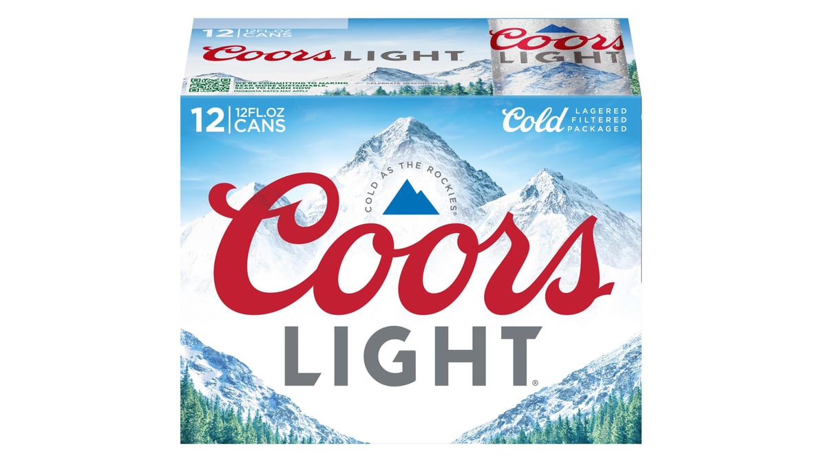 Coors Light Beer Cans (12 oz x 12 ct)