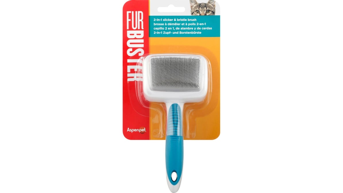 Aspen Pet 2-in-1 Slicker & Bristle Brush