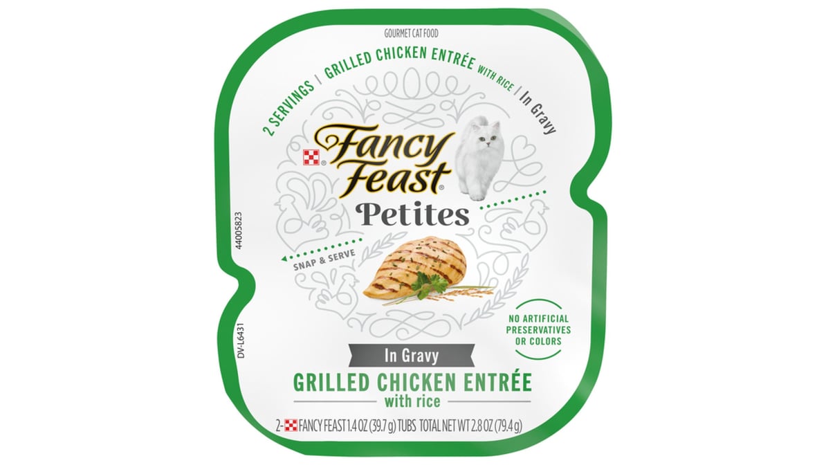 Fancy Feast Petites Gravy Pate Cat Food Grilled Chicken with Rice Entree (2.8 oz)