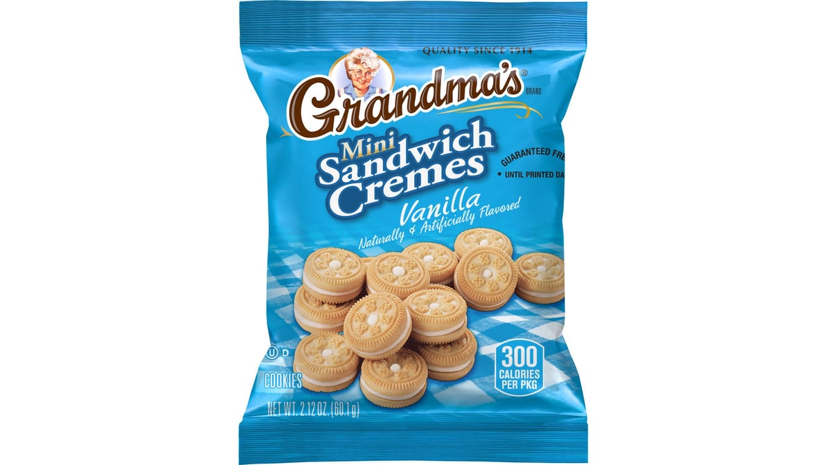 Grandma's Mini Sandwich Cremes Cookies Vanilla (2.12 oz)