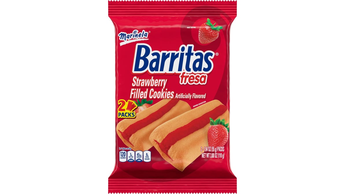 Marinela Barritas Strawberry Filled Fresa Cookies (3.88 oz)