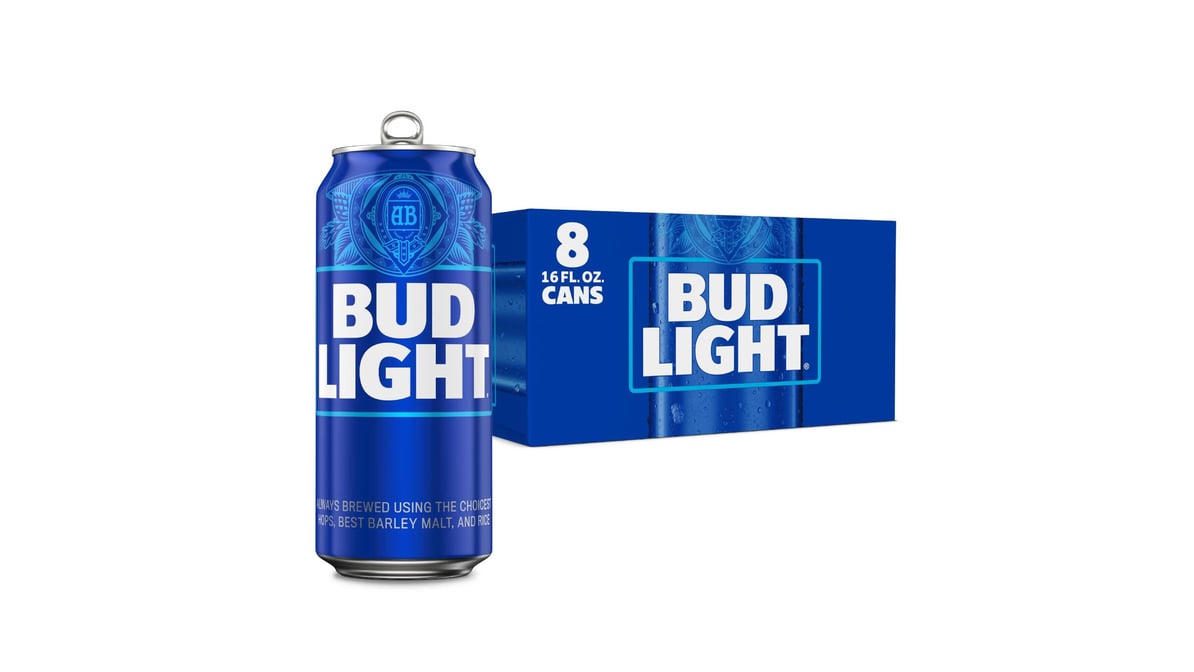 Bud Light Lager Can (16 oz x 8 ct)