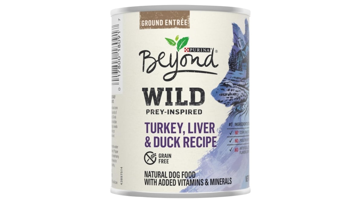 Beyond Wild Dry Wet Dog Food Wild Turkey, Liver & Duck (13 oz)
