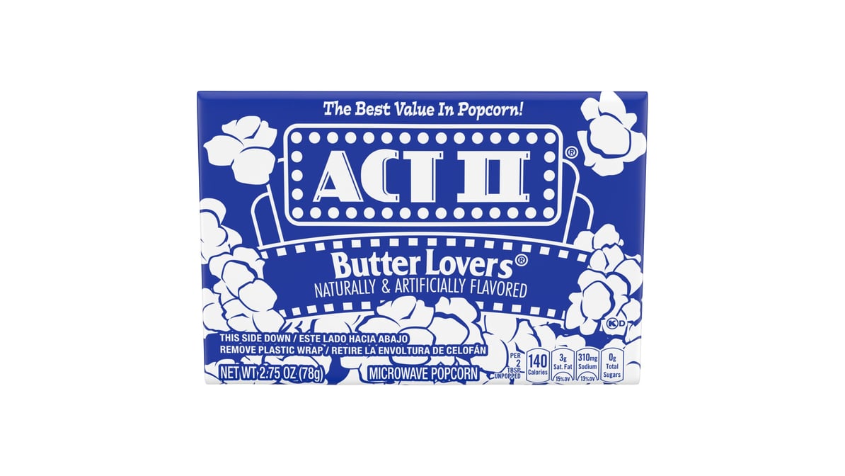 Act II Butter Lovers Microwave Popcorn (2.75 oz)