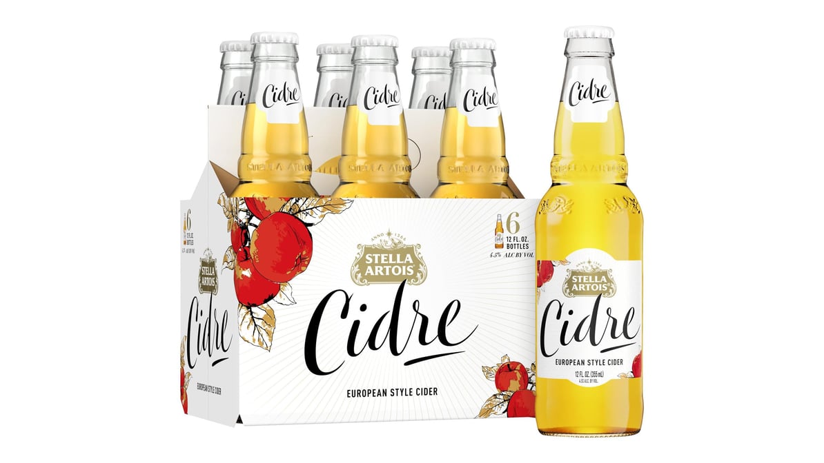 Stella Artois Cidre European Style Hard Cider Bottles (12 oz x 6 ct)
