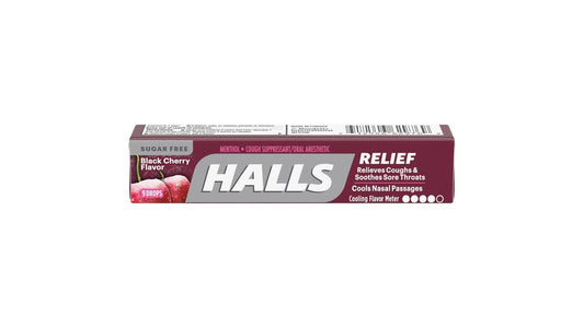 HALLS Relief Sugar Free Cough Drops Black Cherry (9 ct)