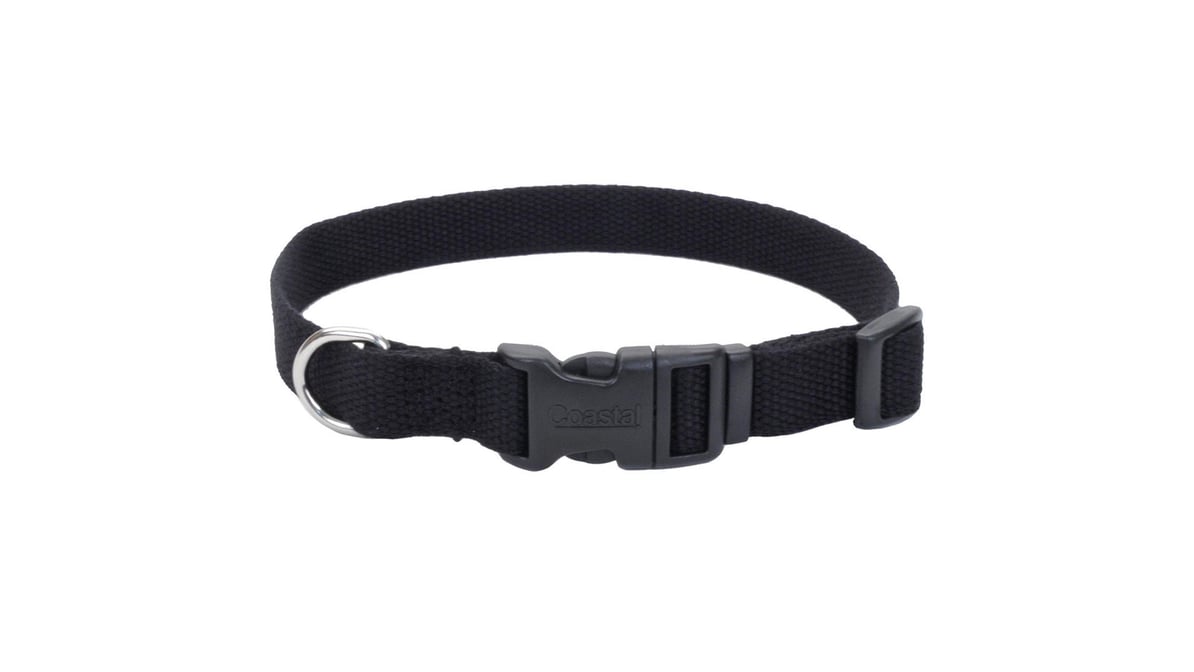 Coastal New Earth Soy 3/4'' x 12/18'' Onyx Adjustable Dog Collar