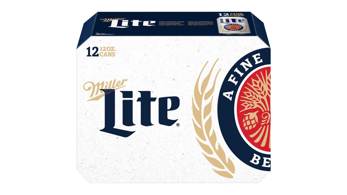 Miller Lite American Pilsner Light Lager Beer Cans (12 oz x 12 ct)