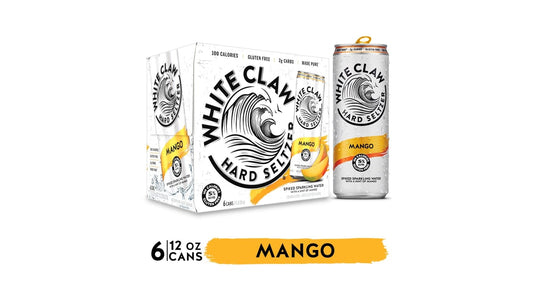 White Claw Mango Hard Seltzer Can (12 oz x 6 ct)