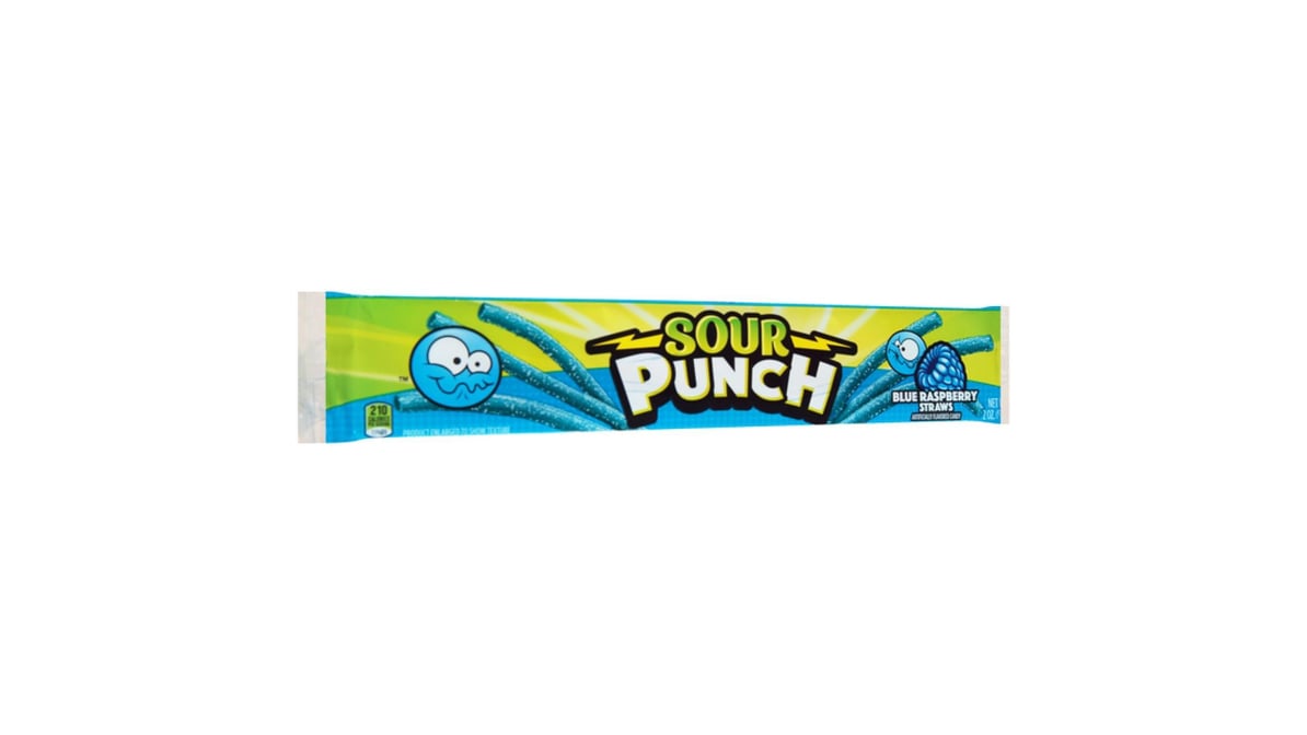 Sour Punch Blue Raspberry Straws (2 oz)