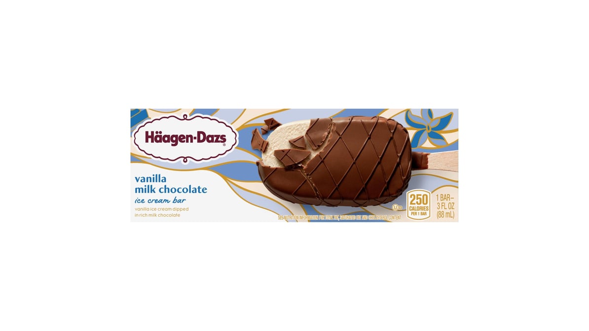 Haagen Dazs Vanilla Milk Chocolate Bar (3 oz)