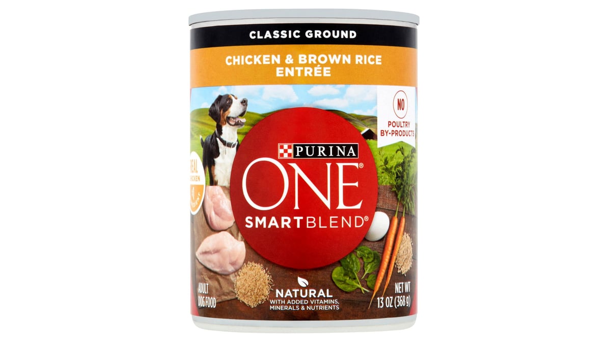 Purina One Wet Dog Food Classic Ground Chicken & Brown Rice (13 oz)