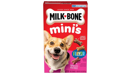 Milk-Bone Flavor Snacks Mini Dog Biscuits Flavored Crunchy Dog Treats (15 oz)