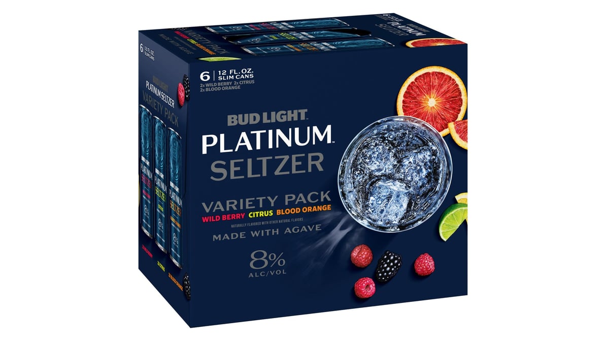 Bud Light Platinum Hard Seltzer Variety Pack (12 oz x 12 ct)