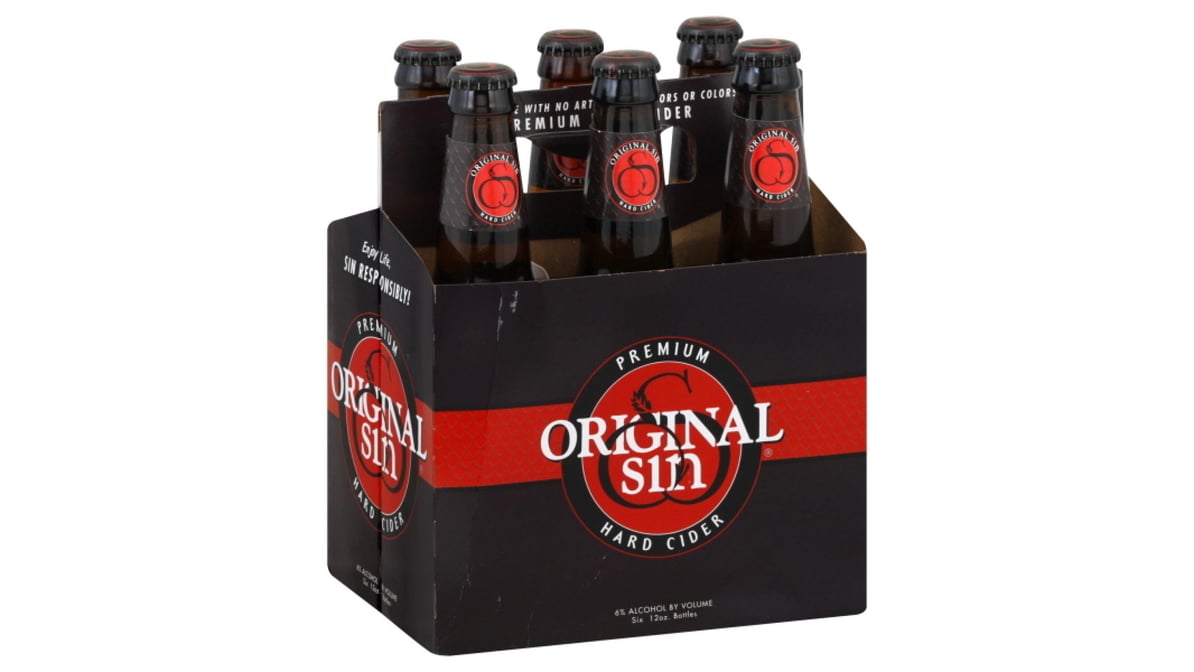 Original Sin Premium Hard Cider Bottles (12 oz x 6 ct)