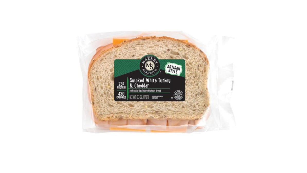 Market Sandwich Artisan Style Sandwich Smoked White Turkey & Cheddar (6.3 oz)