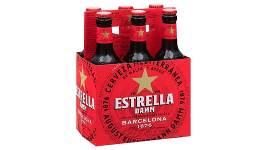 Estrella Damm Lager Bottles (12 oz x 6 ct)