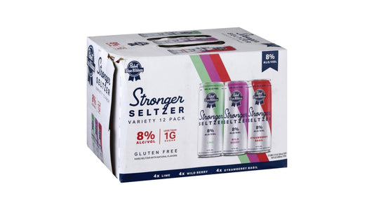 Pabst Blue Ribbon Stronger Seltzer Variety Pack Cans (12 oz x 12 ct)