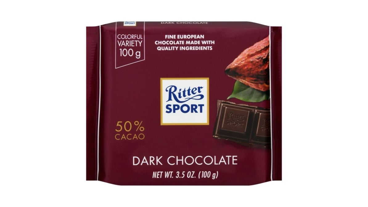 Ritter Sport 50% Cocoa Dark Chocolate Bar (3.5 oz)