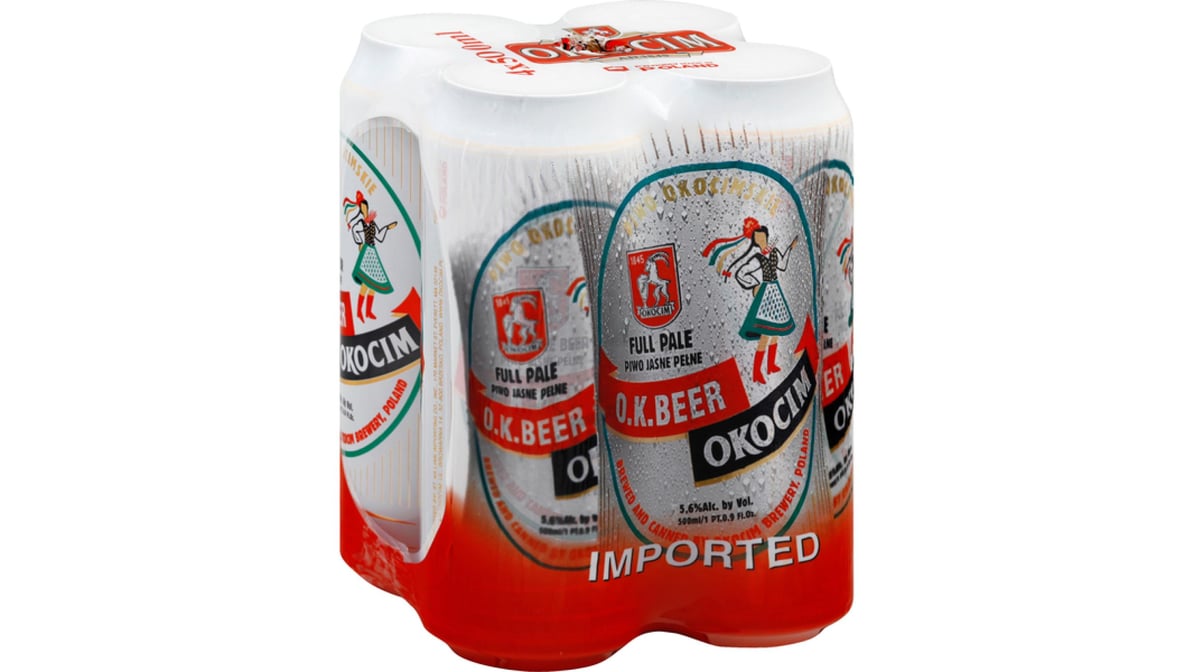 Okocim Pale Ale Imported Full Cans (500 ml x 4 ct)