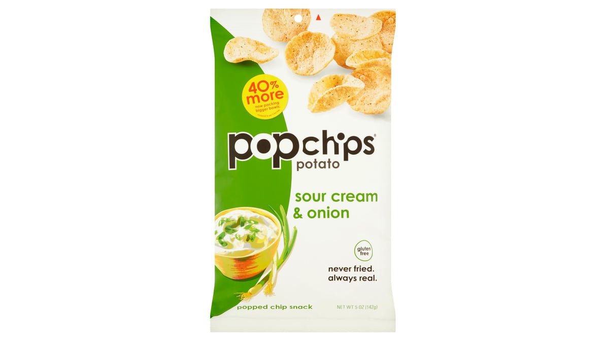 Popchips Popped Potato Chips Sour Cream & Onion (5 oz)