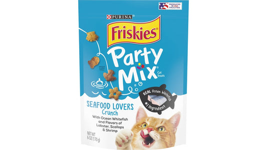 Purina Friskies Party Mix Seafood Lovers Crunch Cat Treats (6 oz)